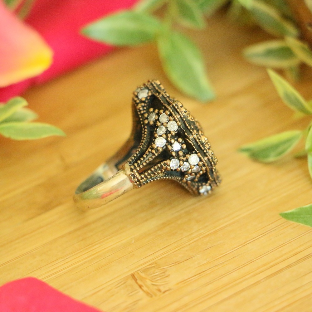 Sterling Silver Ruby, Emerald and Topaz S 7.25 - Picture 4 of 8